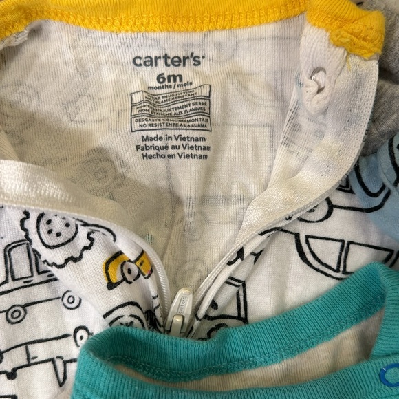 (3) 6 months Baby Footsie Sleepers - Picture 3 of 3